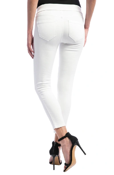 Shop Liverpool Sienna Pull-on Stretch Skinny Ankle Jeans In Bright White