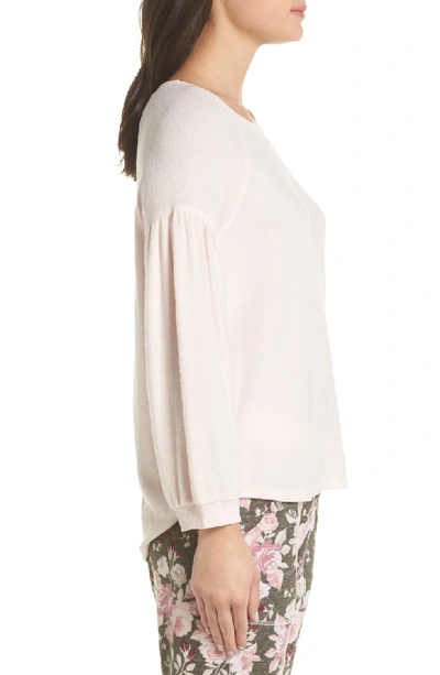 Shop Splendid Full Sleeve Pajama Top In Ballerina Pink