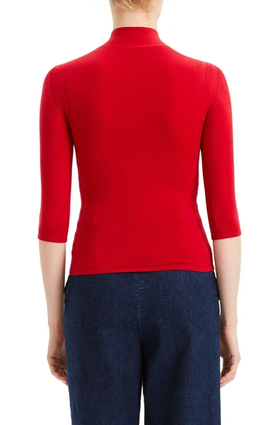Shop Theory Fitted Merino Wool Blend Shell In Peppercorn