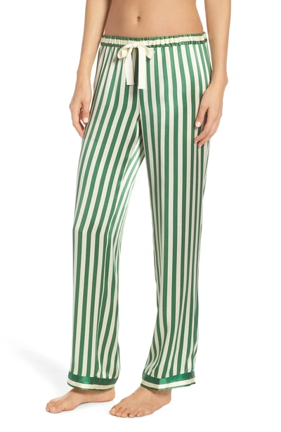 Shop Morgan Lane Stripe Chantal Pajama Pants In Emerald