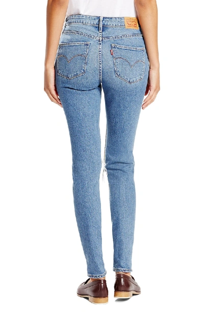 Shop Levi's 721 Ripped High Waist Skinny Jeans In Rugged Indigo