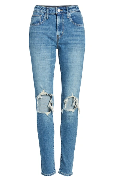 Shop Levi's 721 Ripped High Waist Skinny Jeans In Rugged Indigo