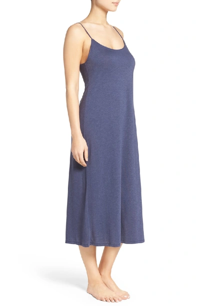 Shop Natori Shangri La Nightgown In Heather Night Blue