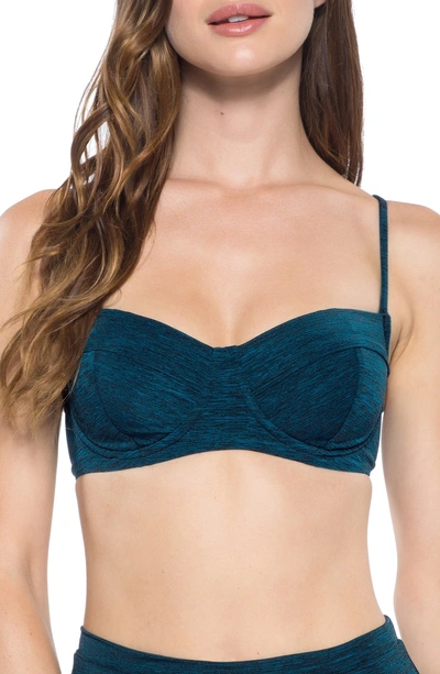 Shop Becca Mesa Verde Underwire Bikini Top In Teal