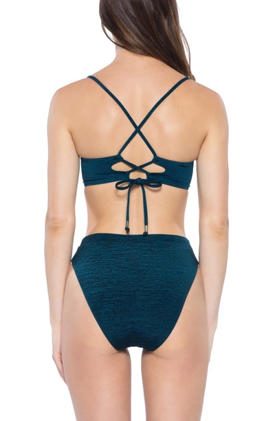 Shop Becca Mesa Verde Underwire Bikini Top In Teal