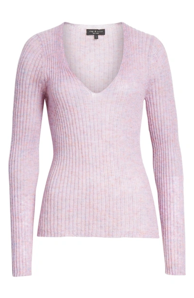 Shop Rag & Bone Donna Mohair Blend Sweater In Lilac