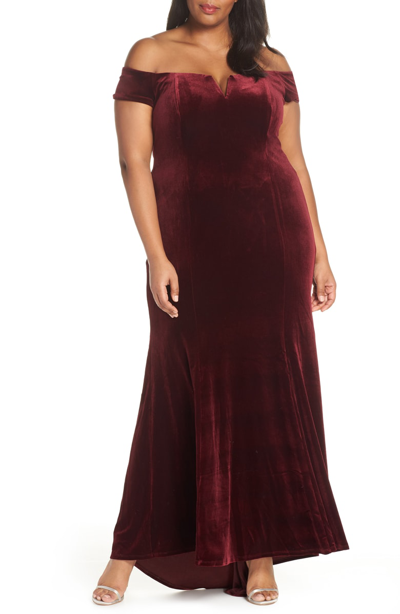 vince camuto burgundy velvet dress