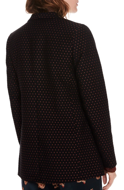 Shop Scotch & Soda Tailored Stretch Jacquard Blazer In Black W/ Small Star Print