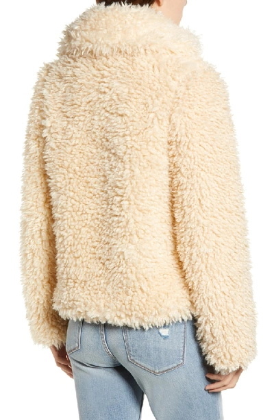 Shop Obey Shay Faux Fur Bomber Jacket In Mink