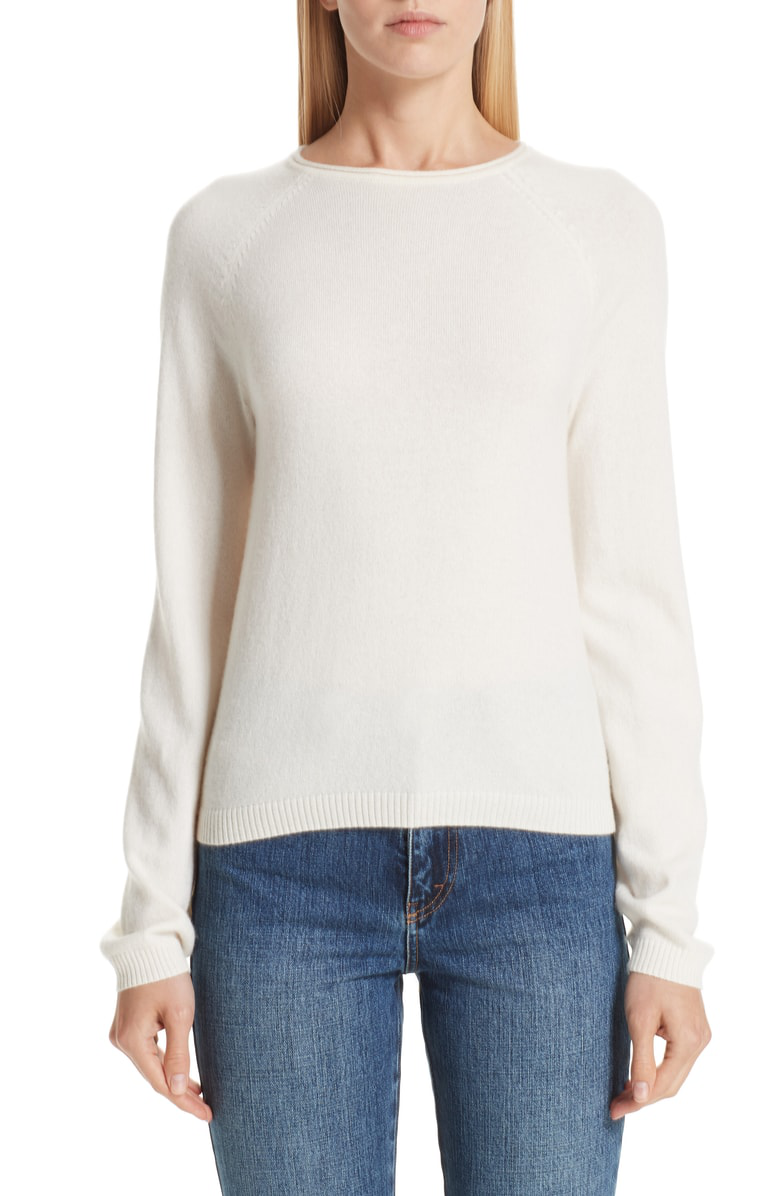 Co Silk Blend Raglan Sweater In Ivory | ModeSens