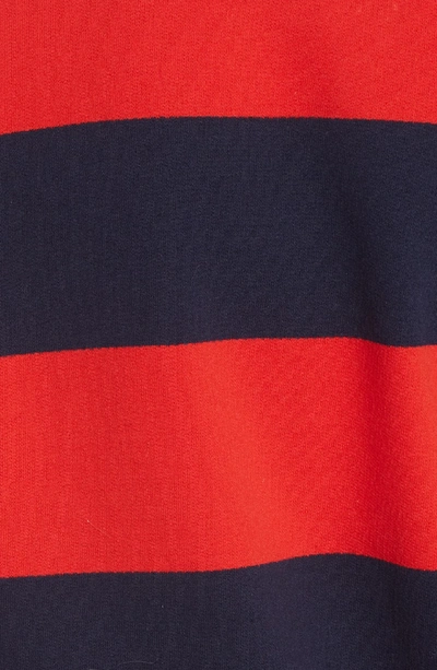 Shop Tory Sport Love Stripe Sweatshirt In Red Broad Stripe