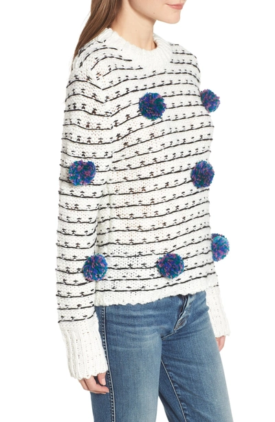 Shop English Factory Pompom Chunky Sweater In White