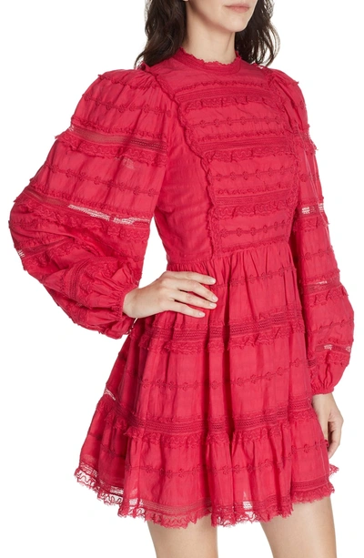 Shop Ulla Johnson Amour Puff Sleeve Dress In Fuchsia