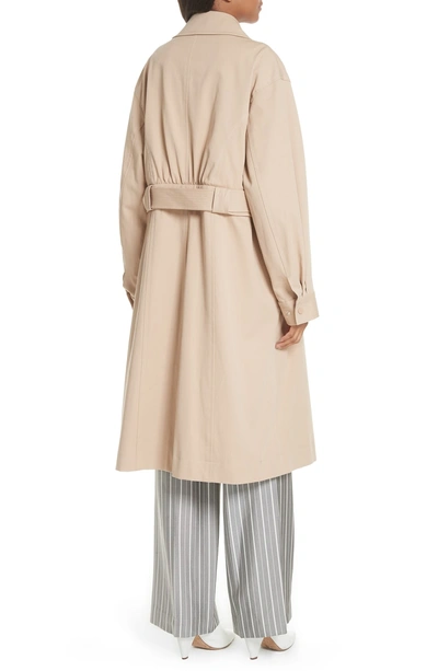 Shop Grey Jason Wu Sailor Stretch Twill Convertible Trench Coat In Fawn