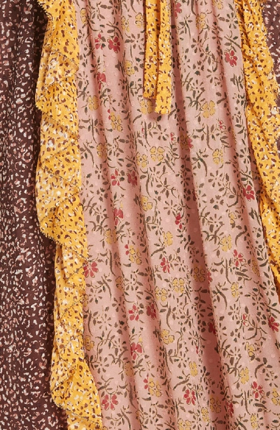 Shop Ulla Johnson Brie Floral Print Silk Blend Maxi Dress In Tropical