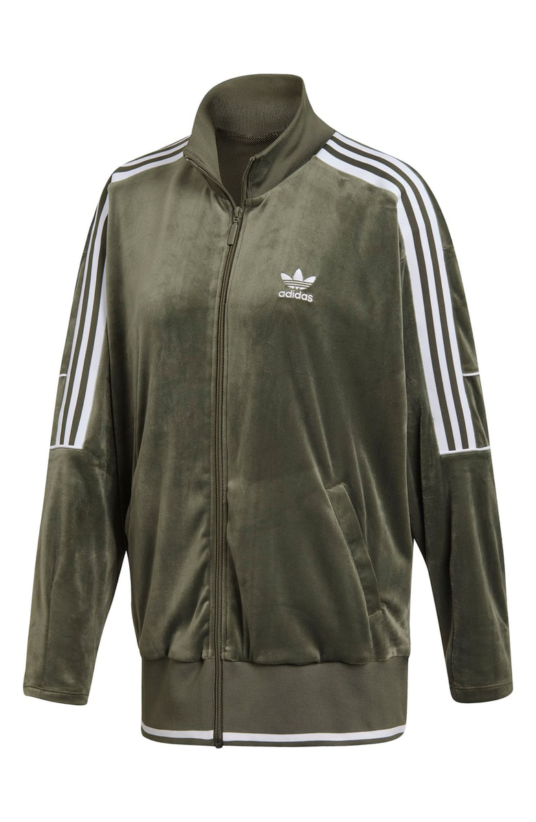 green velvet adidas tracksuit