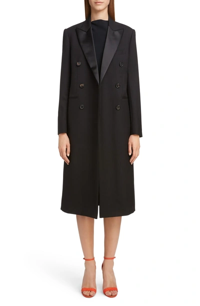 Shop Victoria Beckham Wool & Mohair Tuxedo Coat In Black