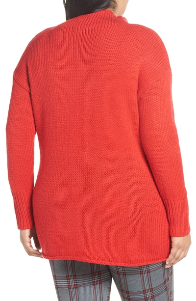 Shop Sanctuary Supersized Curl Up Sweater In Street Red