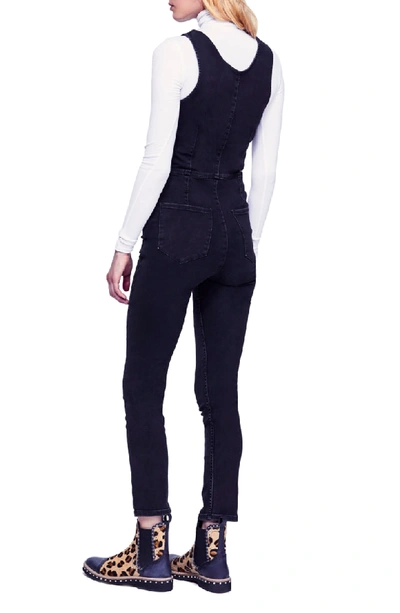 Shop Free People Scarlet Denim Jumpsuit In Black