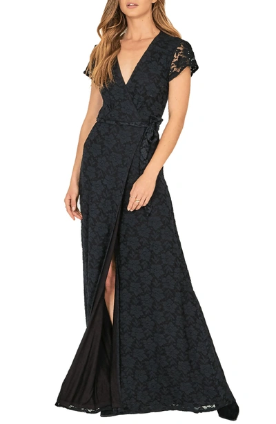 Shop Amuse Society Great Lengths Wrap Dress In Black