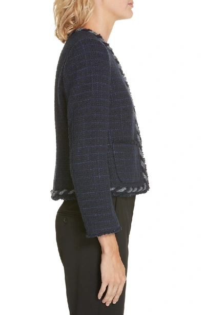 Shop Rebecca Taylor Tweed Jacket In Dark Violet