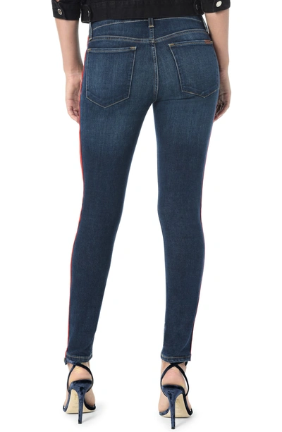 Shop Joe's Icon Velvet Side Stripe Skinny Ankle Jeans In Calyn