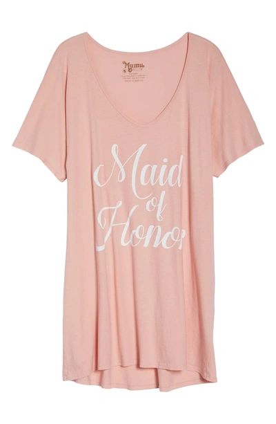 Shop Show Me Your Mumu Benji - Maid Of Honor Sleep Shirt In Pink