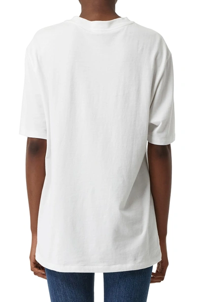 Shop Burberry Lopori Archive Logo Tee In White/ Black