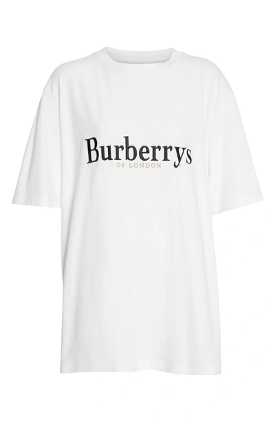 Shop Burberry Lopori Archive Logo Tee In White/ Black