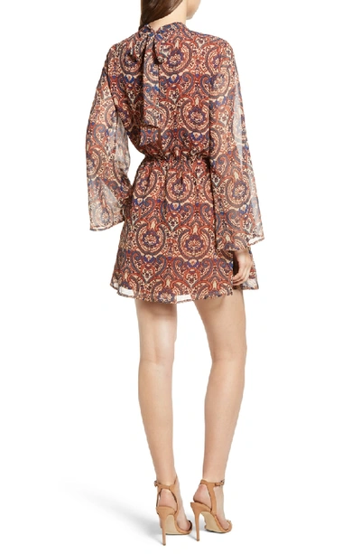Shop Cupcakes And Cashmere Malory Paisley Print Dress In Cognac