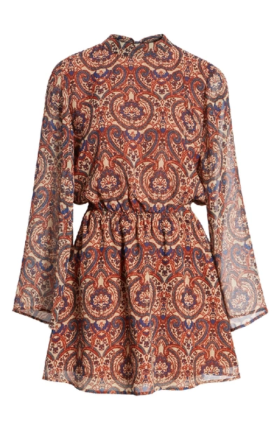 Shop Cupcakes And Cashmere Malory Paisley Print Dress In Cognac