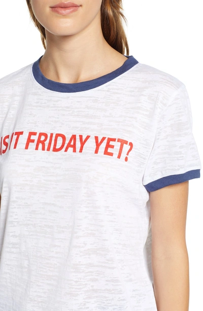 Shop Prince Peter Is It Friday Yet Ringer Tee In White