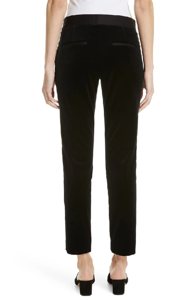 Shop Theory Stretch Cotton Velvet Trousers In Black