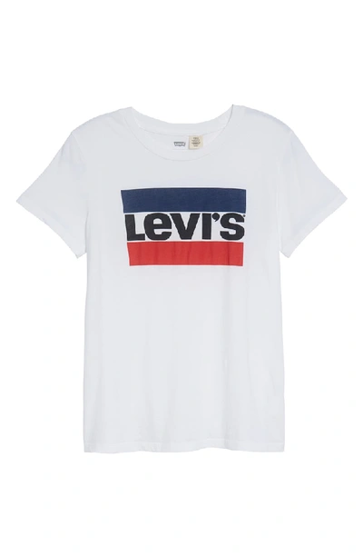 Shop Levi's The Perfect Tee In Sportswear Logo White Graphic
