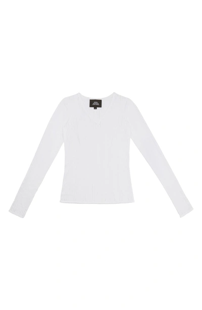 Shop Marc Jacobs Redux Grunge Pointelle Sweater In White