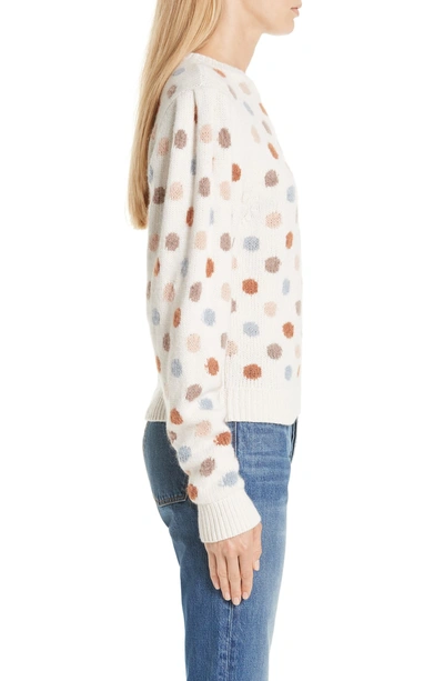 Shop La Vie Rebecca Taylor Jacquard Dot Pullover In Ivory Multi