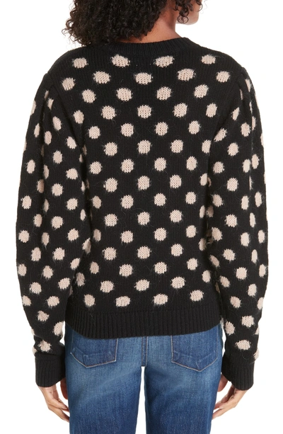 Shop La Vie Rebecca Taylor Jacquard Dot Pullover In Black Combo