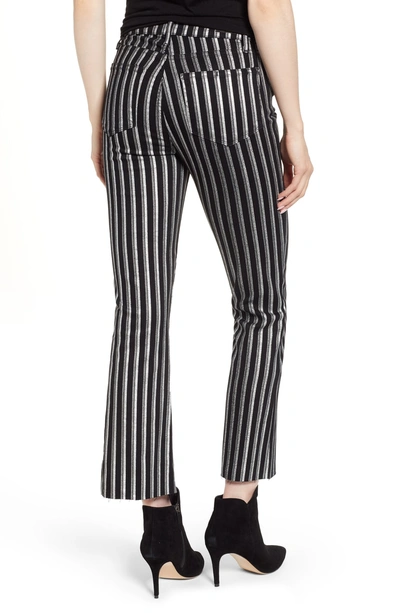 Shop Paige Colette High Waist Crop Flare Jeans In Silver Stripe