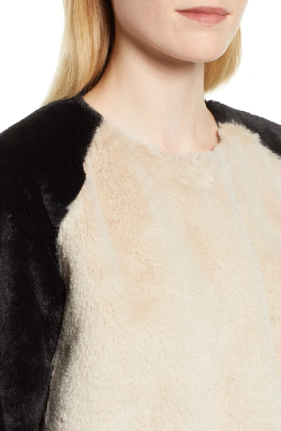 Shop Velvet By Graham & Spencer Colorblock Faux Fur Jacket In Multi