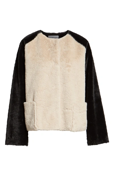 Shop Velvet By Graham & Spencer Colorblock Faux Fur Jacket In Multi