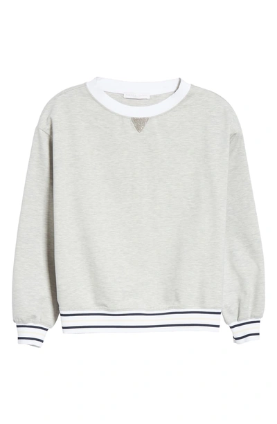Shop Fabiana Filippi Chain Detail Sweatshirt In Grey