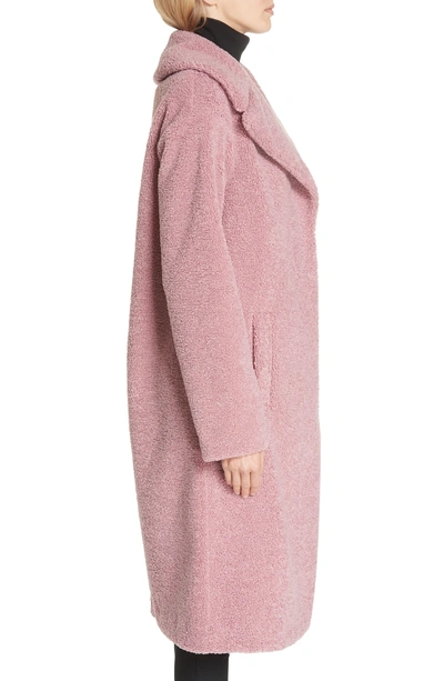 Shop A.l.c Harlan Faux Shearling Coat In Mauve