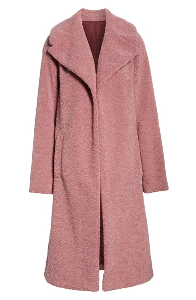 Shop A.l.c Harlan Faux Shearling Coat In Mauve