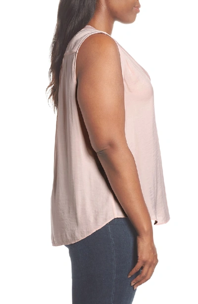 Shop Vince Camuto Rumpled Satin Blouse In Lustre Pink