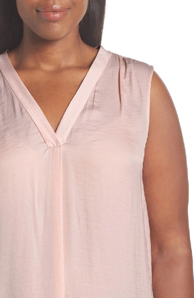 Shop Vince Camuto Rumpled Satin Blouse In Lustre Pink