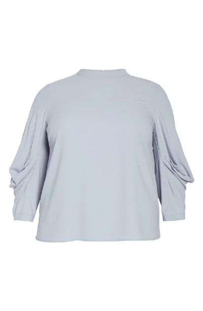 Shop Vince Camuto Draped Sleeve Top In Northern Lights