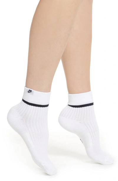 Shop Nike 2-pack Snkr Sox Essential Ankle Socks In White/ Black/ Black