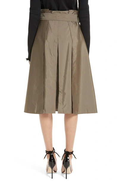 Shop Adeam Trench Skirt In Olive Green