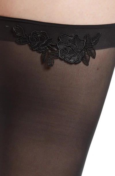 Shop Wolford Valentina Stay-up Stockings In Black