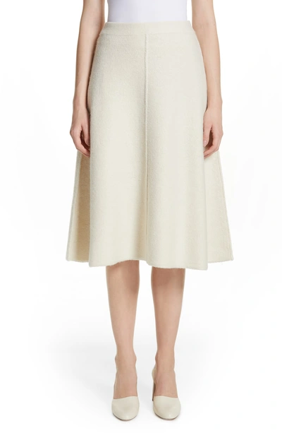 Shop Co A-line Alpaca & Wool Skirt In Ivory
